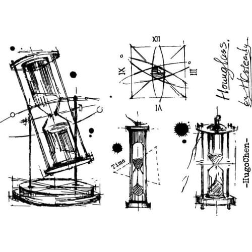 Vintage Hourglass Stamps Hand Drawing Background Scrapbooking Stamps For Card Making Supplies