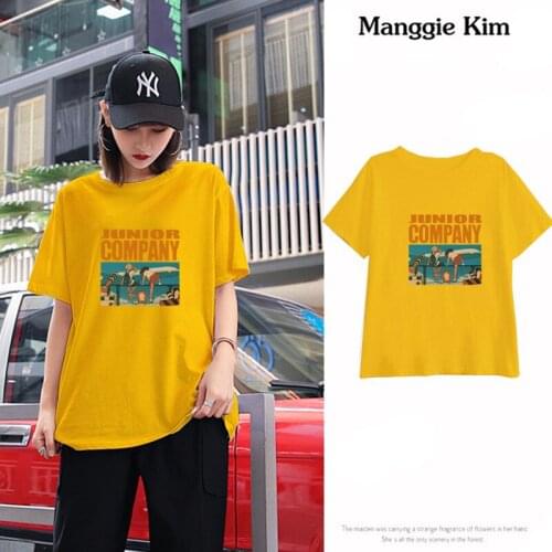 Short-sleeved Womens T-shirt 2021 New Large Size Round Neck Large Size Student Casual Short-sleeved T-shirt Ladies Top