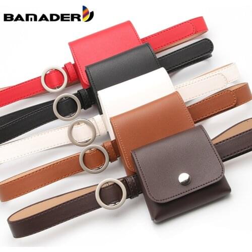 BAMADER Women Waist Belts Bags Leather Ladies Waist Pack Women Dress Skirt Decoration Small Fanny Pack