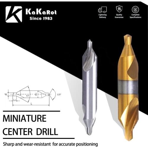 1/5/10pcs 1set KaKarot HSS Center Drill Bit Combined Center Drills 60 Degree Countersinks Angle Bit Metal Drill Bit HSS-TIN