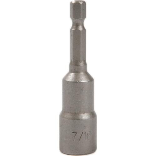 1Pcs Outside 1/4 to Inner 1/4 3/8 5/16 7/16 Hex Socket Sleeve Nozzles Strong Magnetic Nut Driver Set Drill Bit Socket Adapter