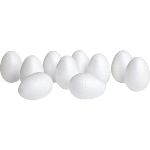 10 Styrofoam eggs 6 cm white Easter Egg decorative egg for painting or sticking