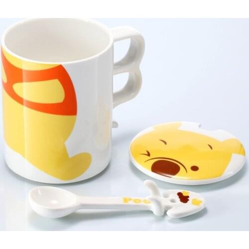 350ml Disney Winnie the Pooh Water Cup Coffee Milk Tea Breakfast Ceramic Mug Home Office Collection Cups Festival Children Gifts