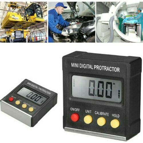 360 Degree Mini LCD Digital Protractor Electronic Level Box Angle Finder Inclinometer Gauge Magnetic Base Measuring Tools