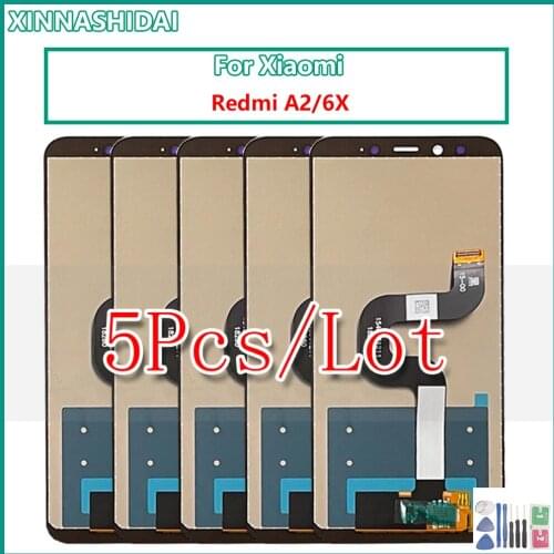 5 Pcs 5.99'' New LCD Display For Xiaomi Mi A2 LCD Display Touch Screen Digitizer Assembly With Frame For Xiaomi Mi 6X