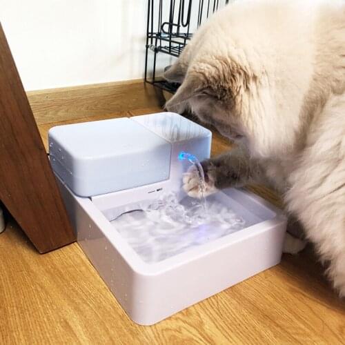 1.8L Automatic LED Pet Fountain Waterer Drinker Water Circulation Dispenser Bowl Drinking Filter Pet Supplier Fountain