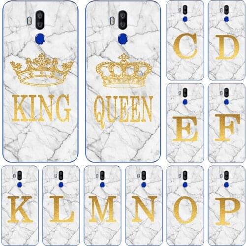 Phone Case for Oukitel K7 K9 K3 Pro Power WP5 Pro K6000 Pro U25 Pro White Marble Golden English Letter Fashion Name Back Cover