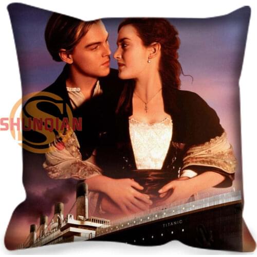 Hot Custom Titanic Pillow Case zipper Drop Shipping 35x35cm 40x40cm 45x45cm 60x60cm two sides pillowcase Custom your image