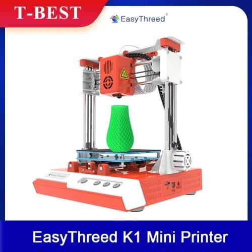 EasyThreed K1 Mini Desktop Children 3D Printer 100*100*100mm Mute Printing with TF Card PLA Sample Filament for Kids Beginner