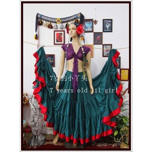 Cotton Furlong Ming Go belly dance 4 layer 20 expansion skirt 9EX32