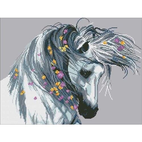 Playful horse patterns Counted Cross Stitch 11CT 14CT 18CT DIY Chinese Cross Stitch Kits Embroidery Needlework Sets