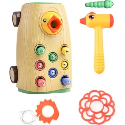 Montessori toys Childrens toys Woodpecker Insect Catching Game Educational Toy Parent-child interactive toys Board Toy For kids
