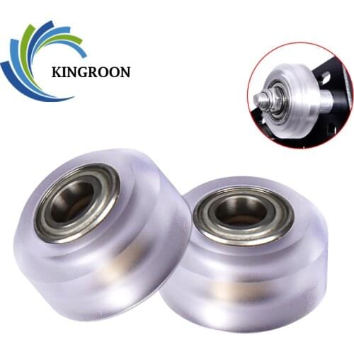 KINGROON POM Pulley v-slot linear rail ball Bearing 3D Printer Parts CNC clear Polycarbonate v wheel Openbuilds Plastic Wheel