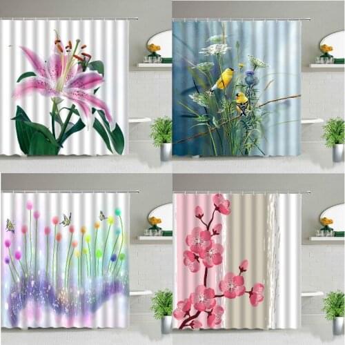 Beautiful flowers curtains for bath shower Curtains curtains in the room Curtains for the kitchen bathroom Bathroom curtains