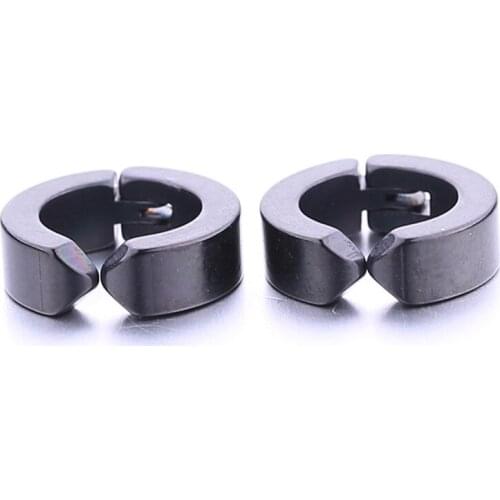 Cool Clip Earring for Men Unisex Rock Casual Stainless Steel Ear Cuff No Piercing Ear Jewelry Clip-on Earring 1 Pair