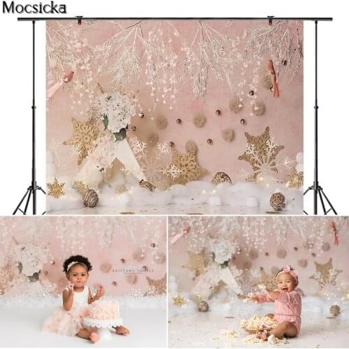 Mocsicka Christmas Photography Background Snowflake Backdrop Children Portrait Xmas Newborn Party Decoration Props Photo Studio