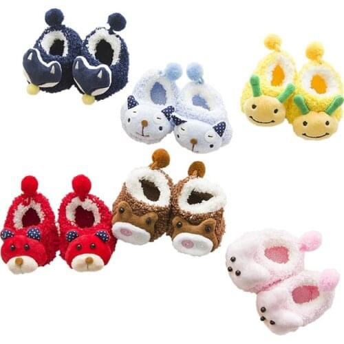 One Pairs Coral fleece Cotton Baby Socks Cartoon Animal Girl and Boy Short Socks Infant Toddler Kids Floor Sock Baby Accessories