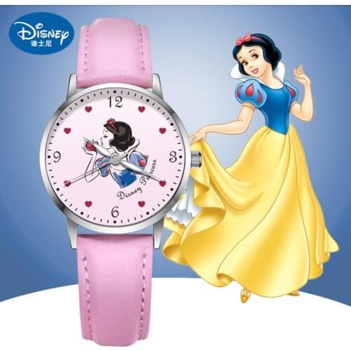 Disney Original SNOW WHITE Cartoon Children Watch Fashion Kids girls Cute Calendar waterproof quartz Watch Girl relogio feminino