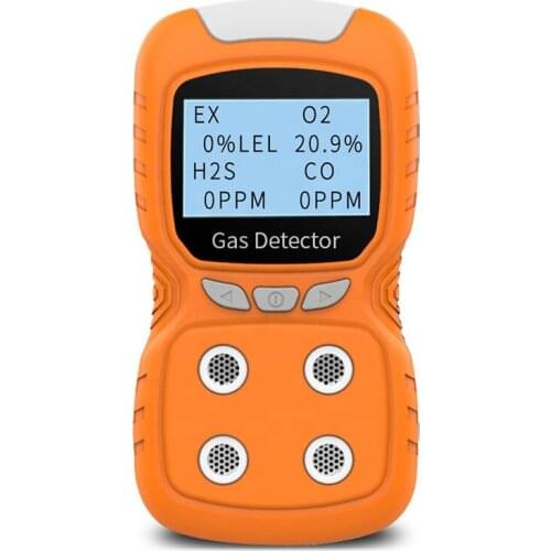 Portable multi gas detector 4 gas analyzer monitor with micro clip (H2S O2 CO LEL(Ex)) 4 Compound gas detector
