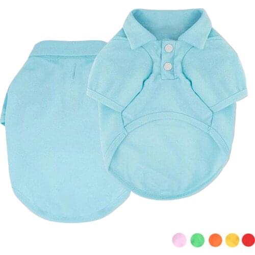 Dog Polo Shirt Solid Color Pets Dogs Clothing for Small Medium Dog Costume Chihuahua Puppy Clothes for Dogs Vest Ropa Para Perro