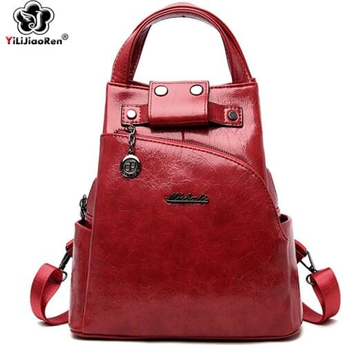 Fashion Women Backpack Shoulder Bag High Quality Pu Leather Women Backpack Large Capacity Anti Theft Backpacks Travel Bags