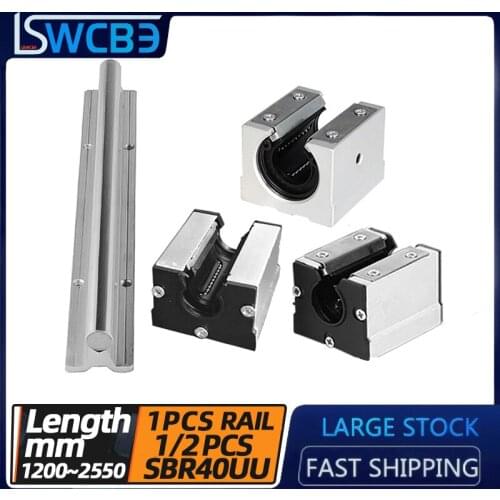 Standard open box type linear guide SBR40 guide rail,L=1200-2550mm,SBR pressure plate, dustproof, dustproof + pressure plate