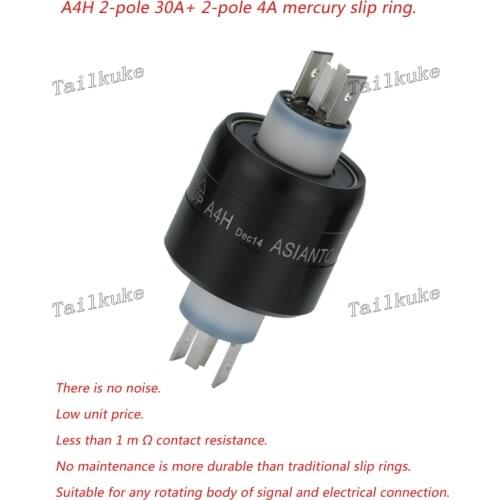 Asiantool A4H Mercury Conductive Slip Ring 4-way Rotating Conductive Slip Ring MERCOTAC M430C Current Collector