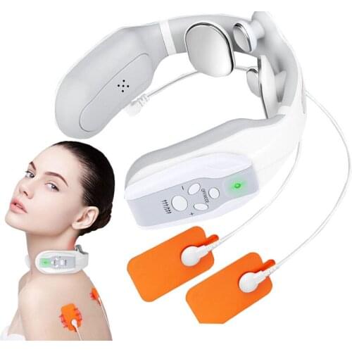 EMS Smart Electric Neck Massager & Pulse Cervical Vertebra Physiotherapy Heating Pain Relief Tool Health Care Relaxation Machine