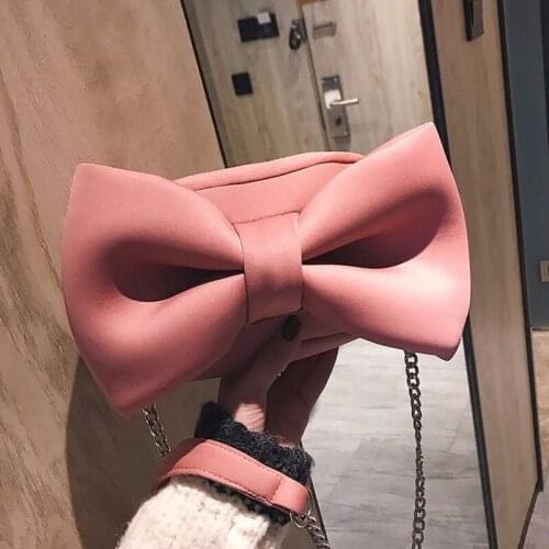 Women Bag VELOUR Flap Bow Korean Lady Solid Shoulder Bag Crossbody Bags For Women Purse MINI Bag