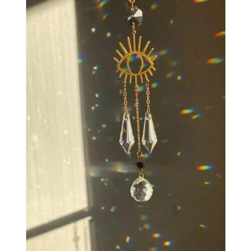 All Seeing Energies Sun Catcher Crystal Light Catcher Handmade Catcher Witchy Suncatcher Prism|rainbow Maker | Window Hanging