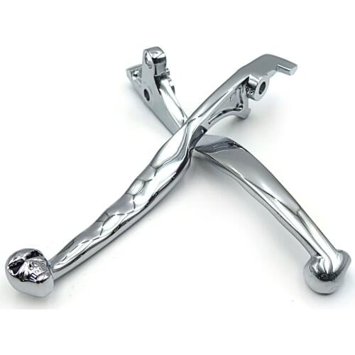Aftermarket free shipping motorcycle parts Chromed Brake Clutch Skull Hand Levers for Kawasaki Vulcan 1500 1600 2003-2008