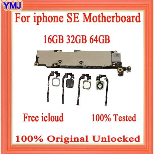 Factory unlocked for iphone SE Motherboard with/without Touch ID,For iphone 5SE SE Logic board with Full Chips,16gb/32gb/64gb