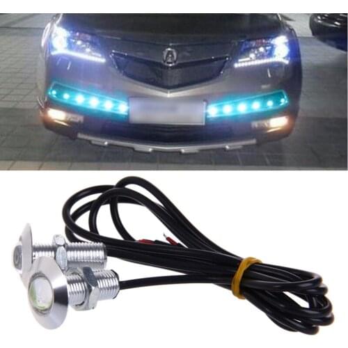 1 Pair DC 12V 23mm Eagle Eye LED Daytime Running Light Car Auto Lamp Ice Blue Dropshipping