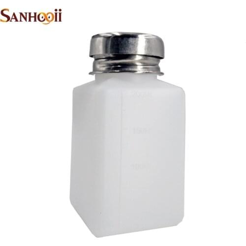 180ML Pressing Pump Liquid Alcohol Rosin Thinner Nail Polish Remover Dispenser Cleaner Empty Pumping Bottle Durable Storage