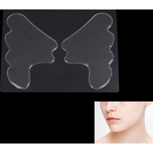 2pcs/Sheet Anti Wrinkle Chest Pad Reusable Facial Care Tools Silicone Eliminate Prevent Chest Wrinkle Eye Forehead Neck Pad