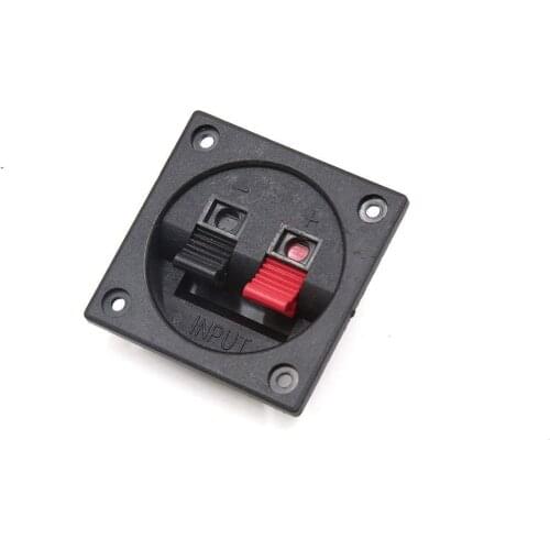 Uxcell 2 Pcs Square Push in Type 2 Way Audio Speaker Binding Post Terminal Box Connector Board for Car