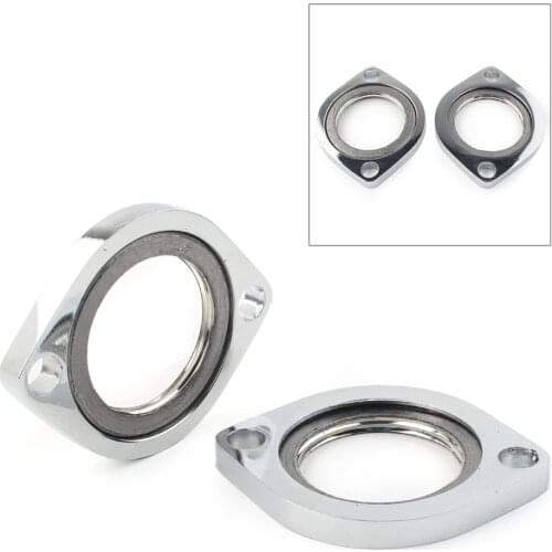 2X Motorcycle Exhaust Flange Kit W/ Graphite Dount Gasket For Harley Dyna Road/ Electra Glide FXDF FLHTC FLSTC FXSTB XL 883 1200