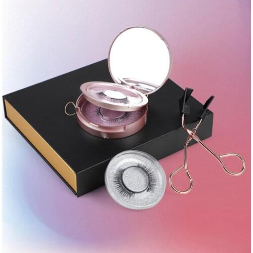 3 Pairs Women Eye Makeup Quantum Magnetic Long Curly False Eyelashes with Clip it can automatically grab magnetic eyelashes