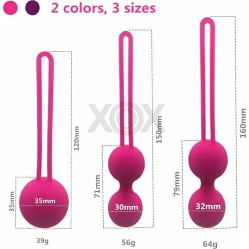 3 Size Kegel Balls Ladies Silicone Shrink Training Exerciser Ball Sex Toys For Women Boules De Geisha Pelvic Muscle Trainer
