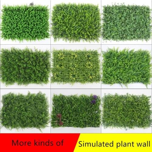 40*60cm Artificial plants green grass wall Eucalyptus with leaf wedding DIY hotel shop window garden background decor green wall