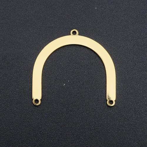 5pcs/lot 100% Stainless Steel 23x25mm Geometric DIY Earring Charm Connector Wholesale DIY jewelry making charms Accpet OEM Order