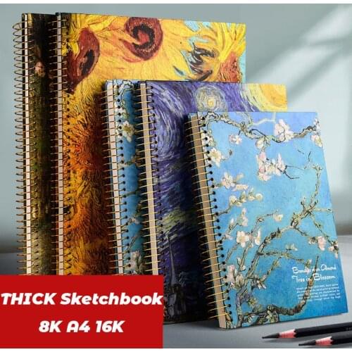 Art Sketchbook for Drawing 8K A4 16K Notebooks Journals Agenda 2021 Daily Notepad Diary Planner for School Office Supplies