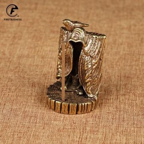 Antique Copper Shakyamuni Buddha Meditate Statue Ornament Pocket Miniatures Vintage Incensory Metal Craft Home Decor Yoga Room