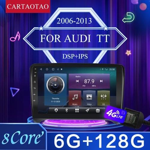 2 din For Audi TT MK2 8J Android 10 2006 2007 2008 2009-2014 car radio video Multimedia Player Navigation gps 9 inch Radio Audio