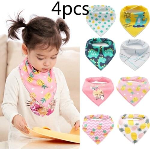 4pcs/set Baby Bibs 100% Cotton High Quality Infant SalivaTowel baby scarf accessories