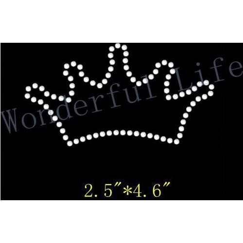 Free shipping small crown hotfix Rhinestone Transfer Design Iron on