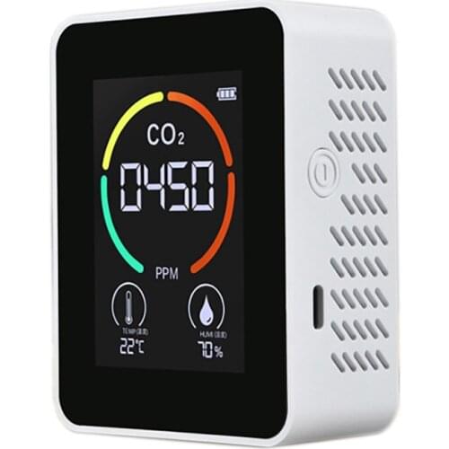 Carbon Dioxide Digital CO2 Sensor PPM Meters Mini Carbon Dioxide Detector Gas Analyzer Air Quality Monitor USB Detector