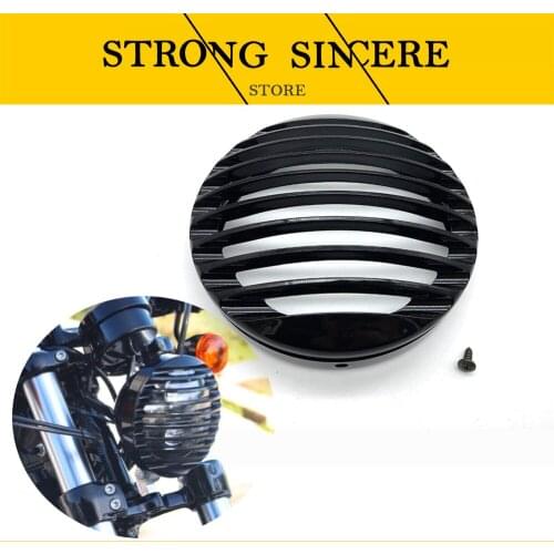 For Harley XL883 XL1200 X48 04-20 Custom Headlight Grill Cover Decorative cover protective cover aluminum Racing Equipment
