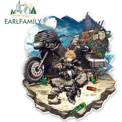 EARLFAMILY 13cm x 11.3cm for Arknights Car Stickers Vinyl Car Wrap Decal Windshield Funny Surfboard Motorcycle Occlusion Scratch