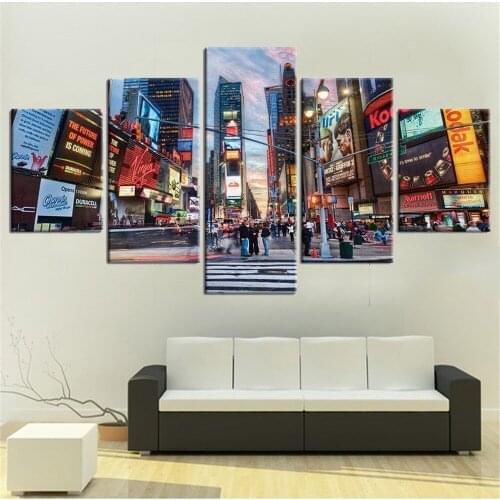 Canvas Painting 5 Pieces Prints City Landscape Posters Modular Pictures Home Modern Decor Living Room & Bedroom Decoration